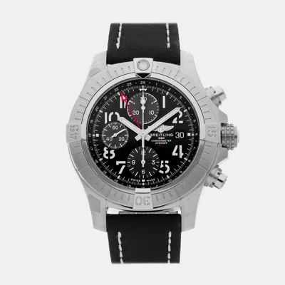 Pre-owned Breitling Avenger A24315101b1x1 Black Stainless Steel Automatic Men's Watches 45mm