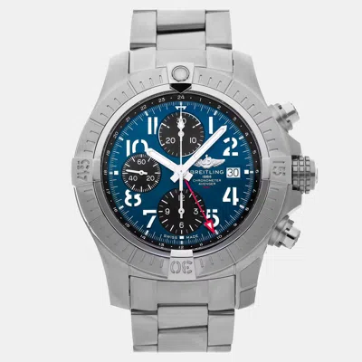 Pre-owned Breitling Avenger A24315101c1a1 Blue Stainless Steel Automatic Men's Watches 45mm