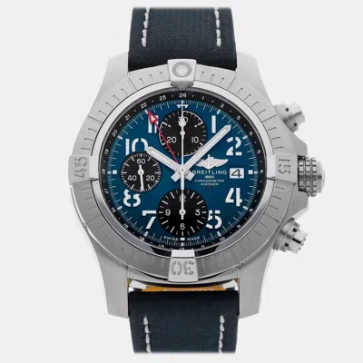 Pre-owned Breitling Avenger A24315101c1x2 Blue Stainless Steel Automatic Men's Watches 45mm