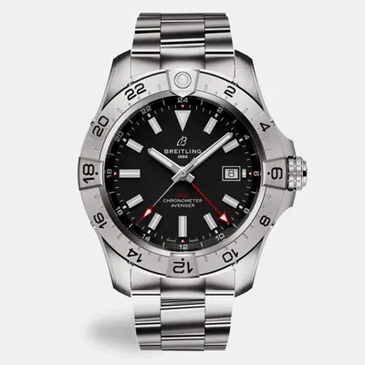Pre-owned Breitling Avenger A32320101b1a1 Automatic Black Stainless Steel Men's Wristwatch 44 Mm