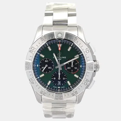 Pre-owned Breitling Avenger Ab0146101l1a1 Automatic Green Stainless Steel Men's Wristwatch 42 Mm