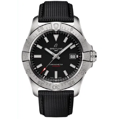 Breitling Avenger Automatic 42 Black Dial Leather Strap Men's Watch A17328101b1x1