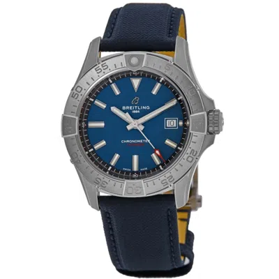 Breitling Avenger Automatic 42 Blue Dial Leather Strap Men's Watch A17328101c1x1