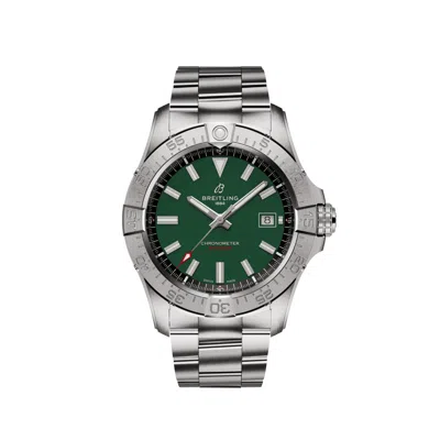 Pre-owned Breitling Avenger Automatic 42 Green Dial Stainless Steel Watch A17328101l1a1