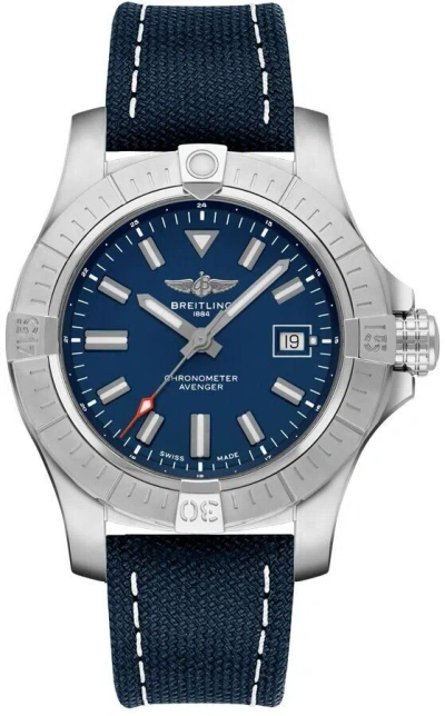 Pre-owned Breitling Avenger Automatic Blue Dial & Strap Steel Mens Luxury Watch 33% Off