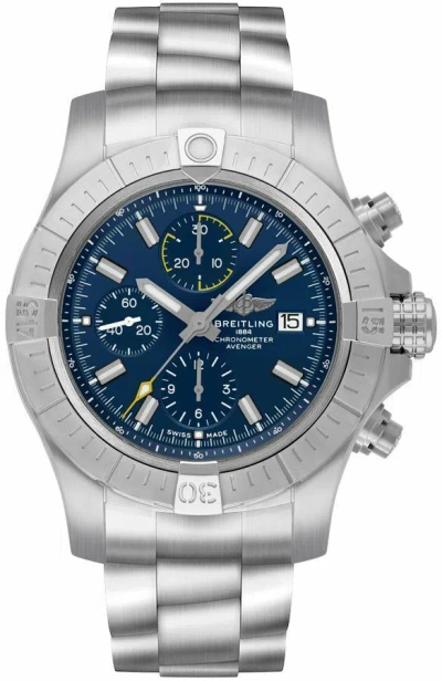 Pre-owned Breitling Avenger Automatic Chronograph 45mm Blue Mens Watch 36% Off Sale