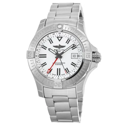 Breitling Avenger Automatic Gmt 43 White Dial Steel Men's Watch A32397101a1a1
