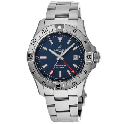Breitling Avenger Automatic Gmt 44 Blue Dial Stainless Steel Men's Watch A32320101c1a1 In Pattern