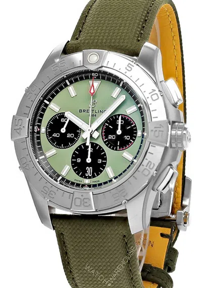 Pre-owned Breitling Avenger B01 Chrono 44mm Green Dial Men's Watch Ab0147101l1x1
