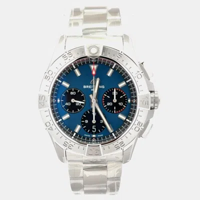 Pre-owned Breitling Avenger B01 Chronograph 42 Ab0146101c1a1 Automatic Blue Stainless Steel Men's Wristwatch 42mm