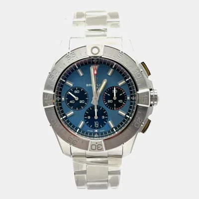 Pre-owned Breitling Avenger B01 Chronograph 44 Ab0147101c1a1 Automatic Blue Stainless Steel Men's Wristwatch 44mm