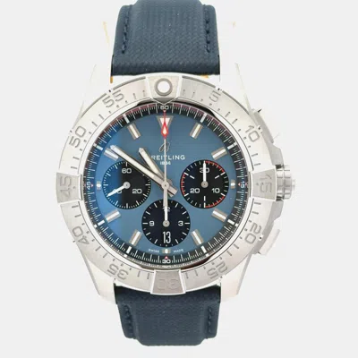 Pre-owned Breitling Avenger B01 Chronograph 44 Ab0147101c1x1 Automatic Blue Stainless Steel Men's Wristwatch 44mm