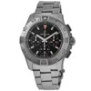 Breitling Avenger B01 Chronograph 44 Black Dial Steel Bracelet Men's Watch Ab0147101b1a1 In Black