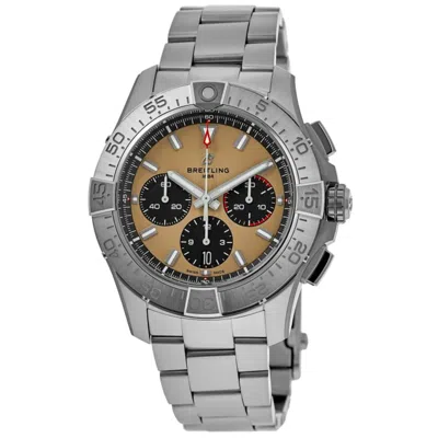 Breitling Avenger B01 Chronograph 44 Brown Dial Stainless Steel Men's Watch Ab0147101a1a1 In Silver