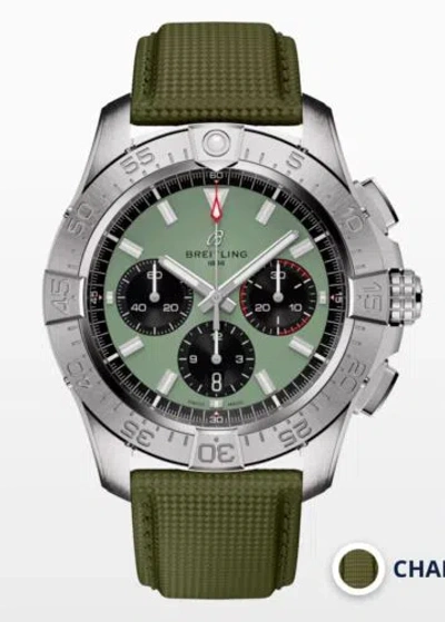 Pre-owned Breitling Avenger B01 Chronograph 44 Chronograph Watch Ab0147101l1x1 Green 2024