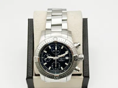 Pre-owned Breitling Avenger Chronograph 43 A13385 Stainless Steel Box Paper In Multi