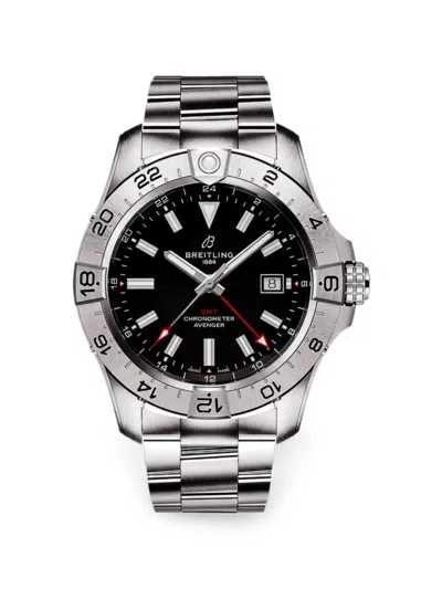 Breitling Avenger Gmt 44mm Watch In Silver