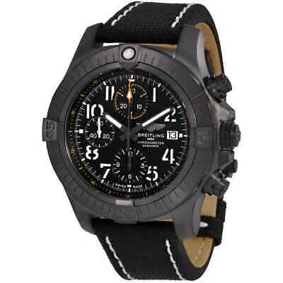 Pre-owned Breitling Avenger Night Mission Chronograph Automatic Chronometer Black Dial