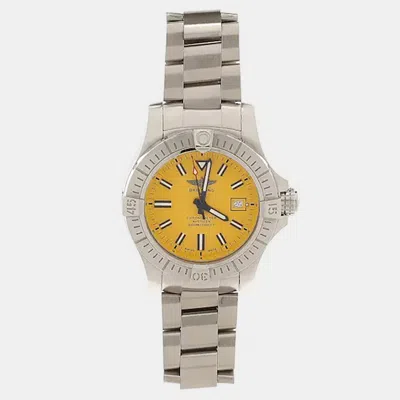 Pre-owned Breitling Avenger Seawolf A17319 Yellow Stainless Steel Automatic Men's Watches 45mm