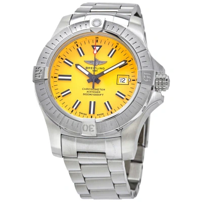 Breitling Avenger Seawolf Automatic Chronometer Yellow Dial Men's Watch A17319101i1a1