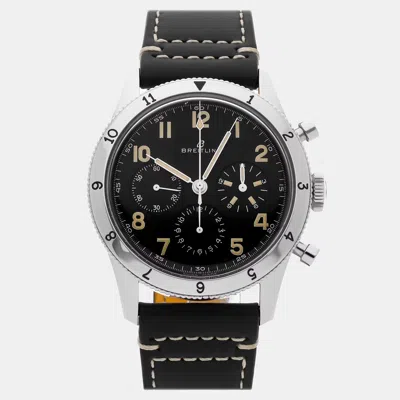 Pre-owned Breitling Avi 765 1953 Re-edition Ab0920131b1x1 Black Stainless Steel Manual Winding Men's Watches 41mm