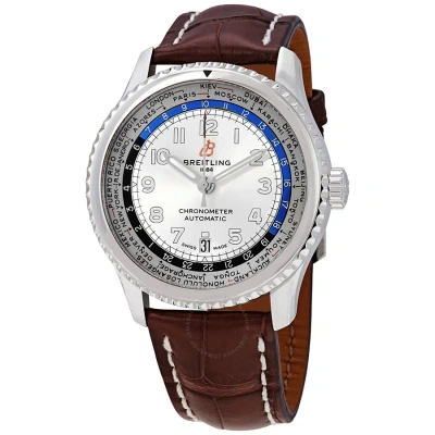 Breitling Aviator 8 - Navitimer 8 Automatic Chronometer Silver Dial Men's Watch Ab3521u01g1p3 In Brown / Silver