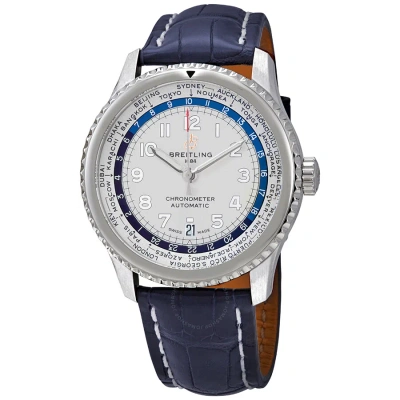 Breitling Aviator 8 - Navitimer 8 Automatic Chronometer Silver Dial Men's Watch Ab3521u01g1p4 In Blue / Silver
