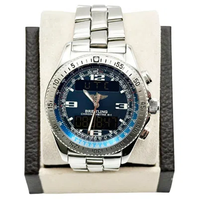 Pre-owned Breitling B-1 A78362 Blue Dial Stainless Steel 42mm