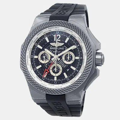 Pre-owned Breitling Bentley Eb0432 Automatic Black Titanium Men's Wristwatch 49 Mm