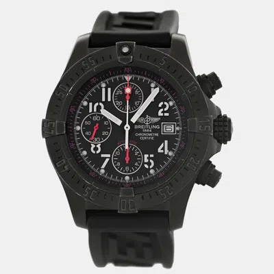Pre-owned Breitling Black Stainless Steel Avenger Skyland M13380 Automatic Men's Wristwatch 45 Mm