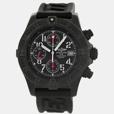 Pre-owned Breitling Black Stainless Steel Avenger Skyland M13380 Automatic Men's Wristwatch 45mm