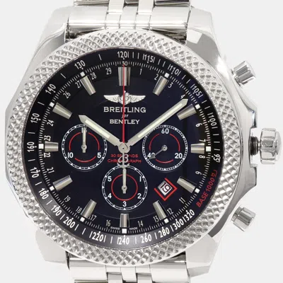 Pre-owned Breitling Black Stainless Steel Bentley Automatic Men's Wristwatch 49 Mm
