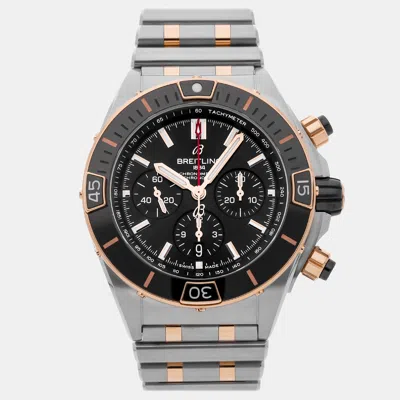 Pre-owned Breitling Black Stainless Steel Chronomat Ub0136251b1u1 Automatic Men's Wristwatch 44 Mm