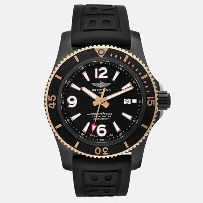Pre-owned Breitling Black Stainless Steel Superocean U17368 Automatic Men's Wristwatch 46 Mm