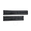 BREITLING BREITLING BLACK WATCH BAND STRAP WITH WHITE CONTRAST STITCHING 22-20MM