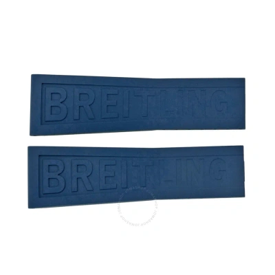 Breitling Blue Rubber Watch Band Strap Lugs 24 Mm
