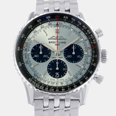 Pre-owned Breitling Blue Stainless Steel Navitimer Ab0138241c1a1 Men's Wristwatch 43 Mm