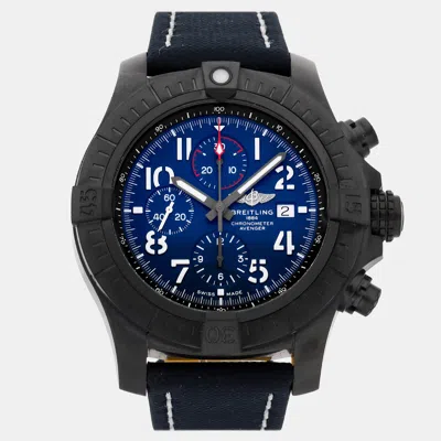 Pre-owned Breitling Blue Titanium Avenger Automatic Men's Wristwatch 48 Mm