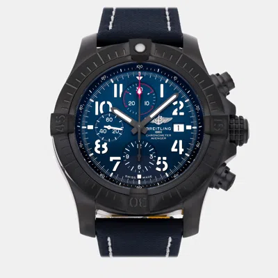 Pre-owned Breitling Blue Titanium Avenger Automatic Men's Wristwatch 48 Mm
