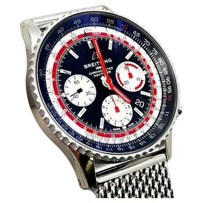 Pre-owned Breitling Breilting Navitimer Ab0121 Stainless Steel Box Paper Partial Stickers In Multi