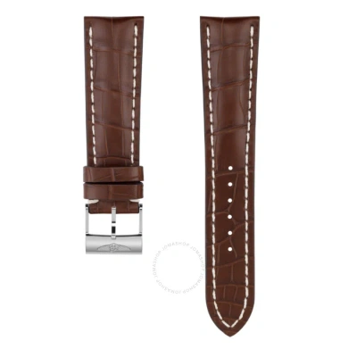 Breitling Brown Alligator Leather Strap 24mm Buckle Not Included.