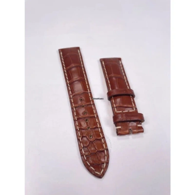 Breitling Brown Alligator Strap With Yellow Lining (1016pl) In Brown / Yellow