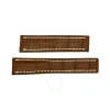 BREITLING BREITLING BROWN STRAP WITH WHITE STITCHING 22-20MM