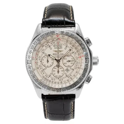 Pre-owned Breitling B-two 44mm A42362 White Dial Chronograph Steel Watch
