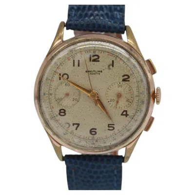 Pre-owned Breitling Cadette Vintage Chronograph Venus 175 Gold Plated 1950s In Multi