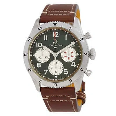 Pre-owned Breitling Chronograph Automatic Green Dial Watch A233802a1l1x1