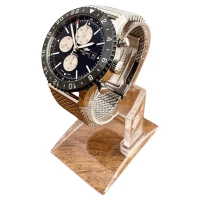 Pre-owned Breitling Chronoliner Black Dial Steel Ref Y24310 Mens Watch Boxed