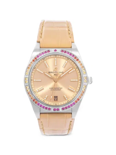 Pre-owned Breitling Chronomat 36mm Watch In Neutrals