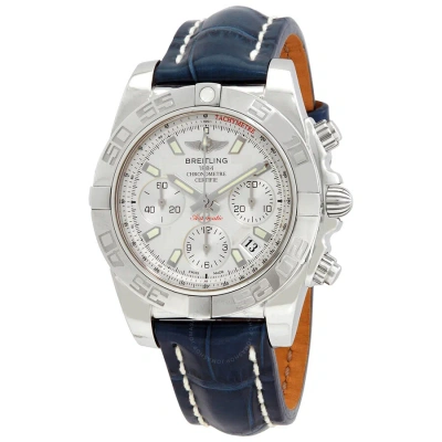 Breitling Chronomat 41 Chronograph Automatic Silver Dial Men's Watch Ab014012/g711.718p.a18ba.1 In Blue