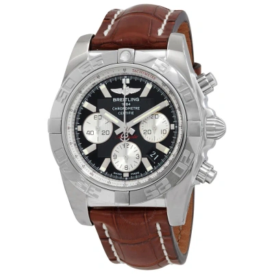 Breitling Chronomat 44 Chronograph Automatic Chronometer Black Dial Men's Watch Ab011012/b967.743p.a In Brown